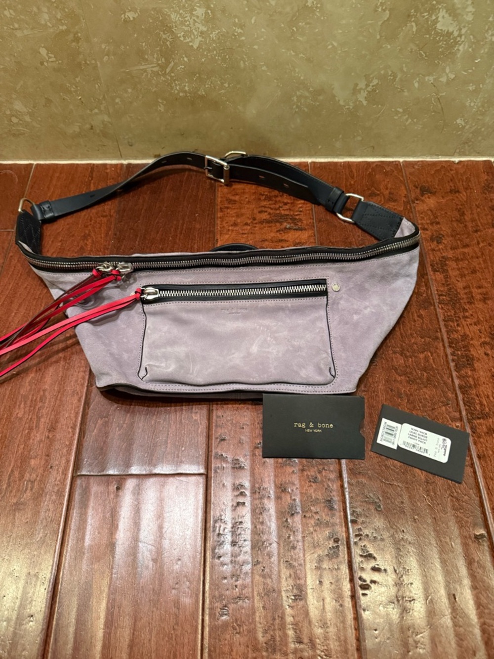 Rag & Bone Lilac Suede Large Elliot Fanny Pack